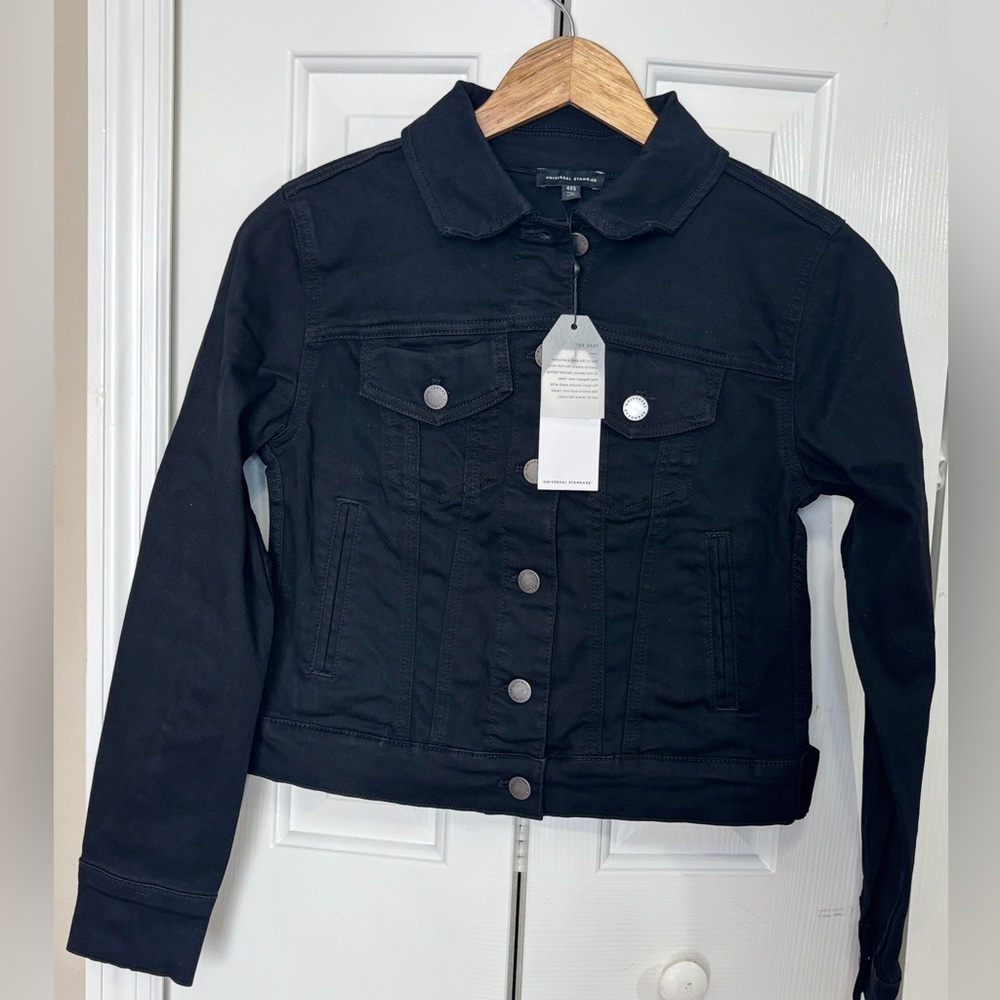 Universal Standard Black Kelsey Denim Jacket 4XS(00-0) - Picture 10 of 10